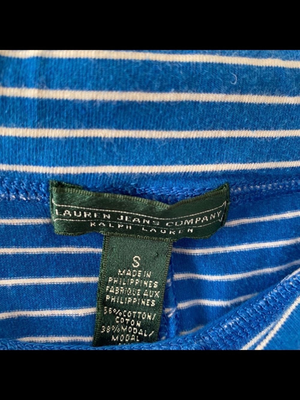 Vintage Ralph Lauren Jeans Co Y2K 90s Blue Striped Low Rise Maxi Skirt S - Picture 4 of 7